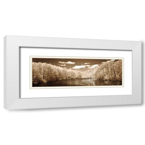 A Tranquil Journey White Modern Wood Framed Art Print with Double Matting by Szilagyi, Ily