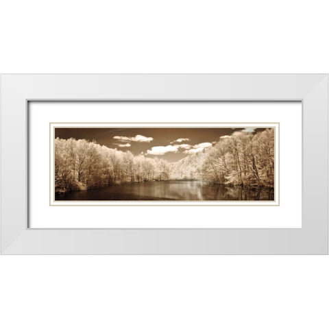 A Tranquil Journey White Modern Wood Framed Art Print with Double Matting by Szilagyi, Ily