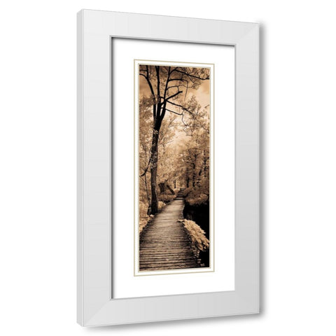 A Quiet Stroll I  White Modern Wood Framed Art Print with Double Matting by Szilagyi, Ily