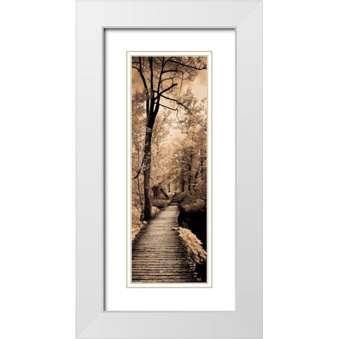 A Quiet Stroll I  White Modern Wood Framed Art Print with Double Matting by Szilagyi, Ily