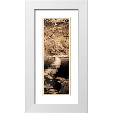 A Quiet Stroll II White Modern Wood Framed Art Print with Double Matting by Szilagyi, Ily