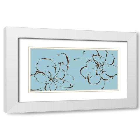 Blooming Moments I White Modern Wood Framed Art Print with Double Matting by Sugita, Katsumi