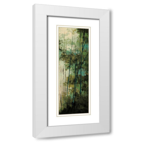 La Senda II White Modern Wood Framed Art Print with Double Matting by Solis, Luis