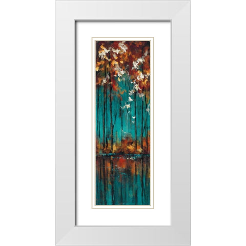The Mirror II White Modern Wood Framed Art Print with Double Matting by Solis, Luis
