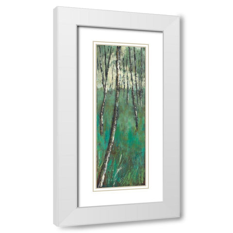 Natures Companions II White Modern Wood Framed Art Print with Double Matting by Solis, Luis