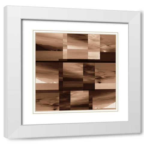 Tranquil Horizons White Modern Wood Framed Art Print with Double Matting by Sheret, Rene