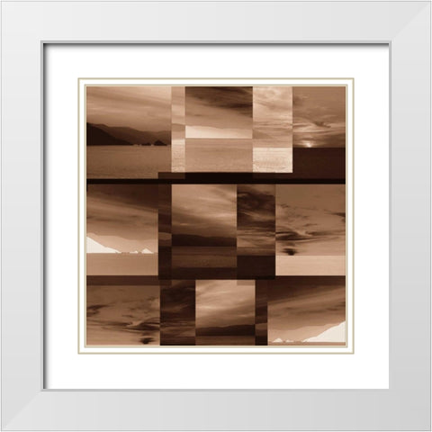 Tranquil Horizons White Modern Wood Framed Art Print with Double Matting by Sheret, Rene
