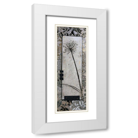 Damask I White Modern Wood Framed Art Print with Double Matting by Tunick, Connie