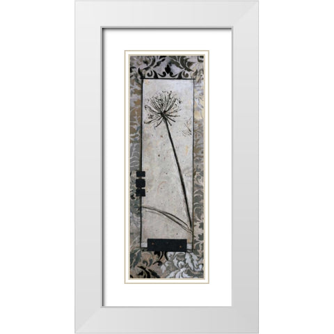 Damask I White Modern Wood Framed Art Print with Double Matting by Tunick, Connie