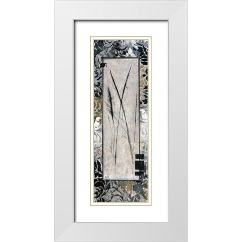 Damask II White Modern Wood Framed Art Print with Double Matting by Tunick, Connie