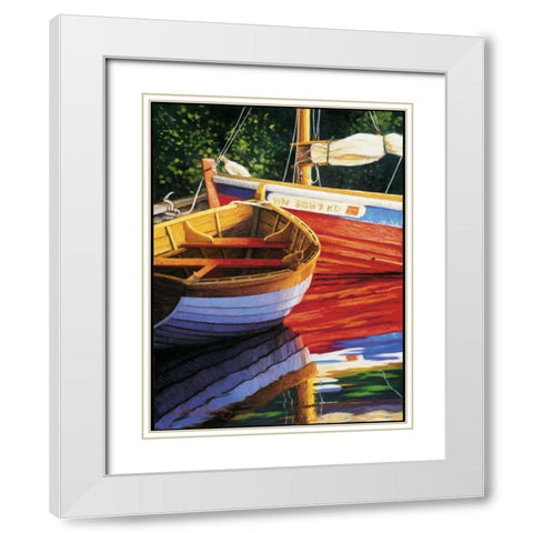 Late Afternoon Reflections White Modern Wood Framed Art Print with Double Matting by Tornatzky, Luke J.