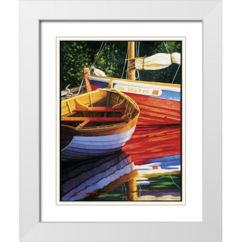 Late Afternoon Reflections White Modern Wood Framed Art Print with Double Matting by Tornatzky, Luke J.
