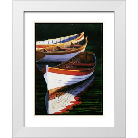 Reflection White Modern Wood Framed Art Print with Double Matting by Tornatzky, Luke J.