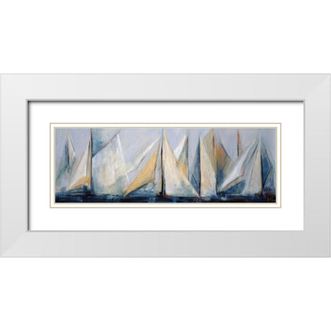 First Sail II White Modern Wood Framed Art Print with Double Matting by Torres, Maria Antonia