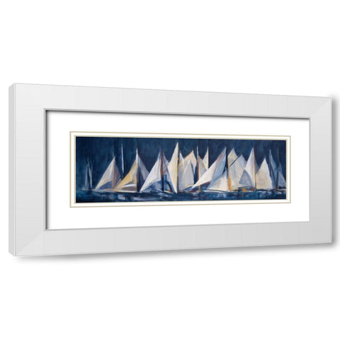 Set Sail White Modern Wood Framed Art Print with Double Matting by Torres, Maria Antonia
