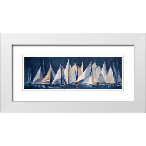 Set Sail White Modern Wood Framed Art Print with Double Matting by Torres, Maria Antonia
