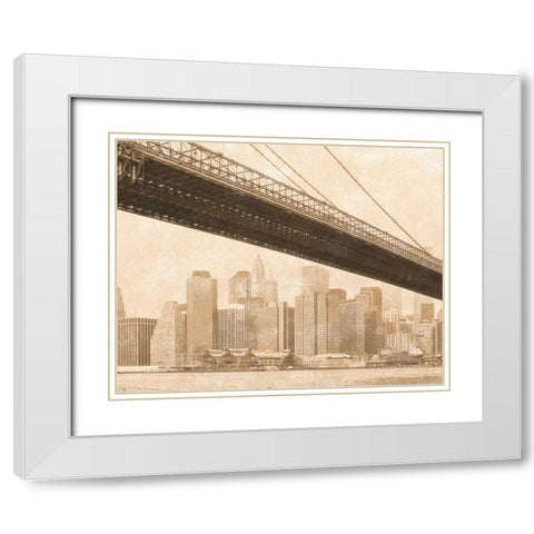 Golden Age I White Modern Wood Framed Art Print with Double Matting by Tarras, Teo
