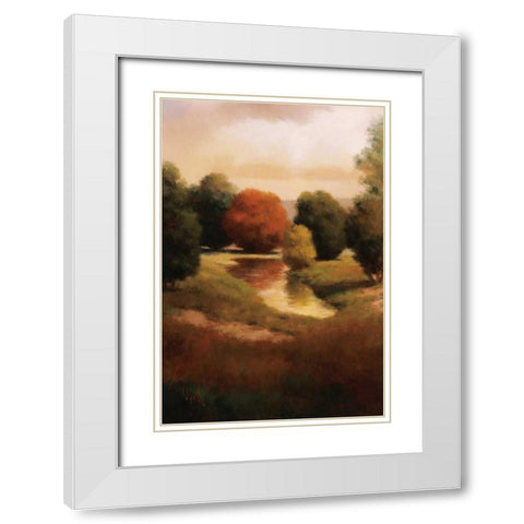 Summers Passage II White Modern Wood Framed Art Print with Double Matting by Udell