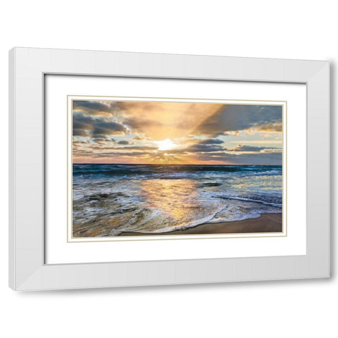 Whipped Cream White Modern Wood Framed Art Print with Double Matting by Celebrate Life Gallery