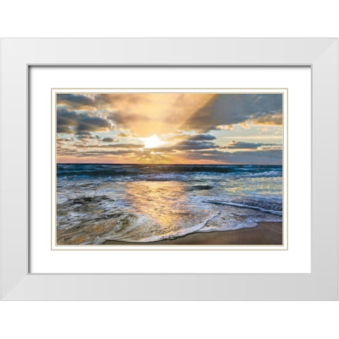 Whipped Cream White Modern Wood Framed Art Print with Double Matting by Celebrate Life Gallery