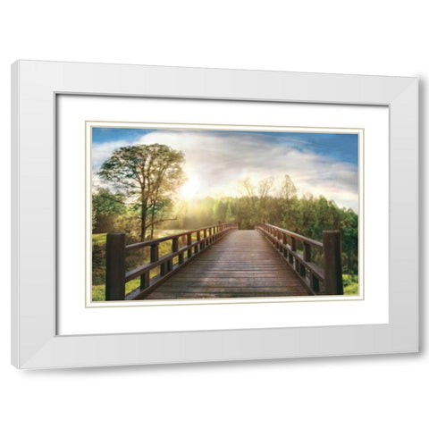 Dreams White Modern Wood Framed Art Print with Double Matting by Celebrate Life Gallery