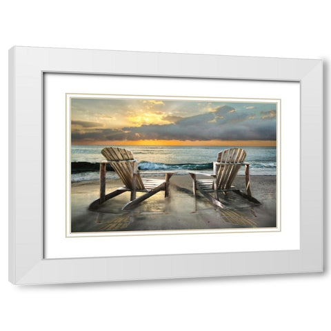 Island Song White Modern Wood Framed Art Print with Double Matting by Celebrate Life Gallery
