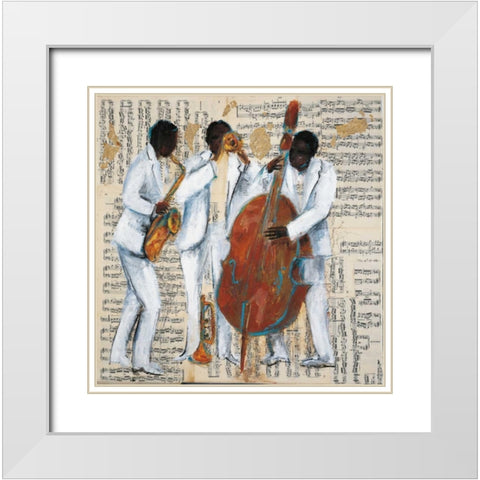 The King White Modern Wood Framed Art Print with Double Matting by Vila, Tat