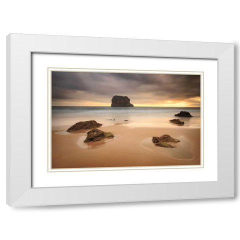 Ballota  White Modern Wood Framed Art Print with Double Matting by Vera, Urtzi