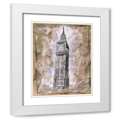 Big Ben White Modern Wood Framed Art Print with Double Matting by Wiley, Marta G.