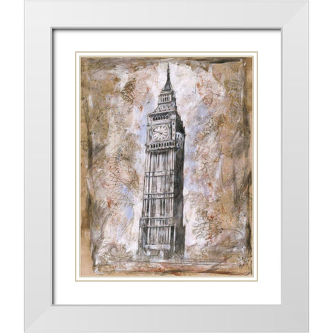 Big Ben White Modern Wood Framed Art Print with Double Matting by Wiley, Marta G.