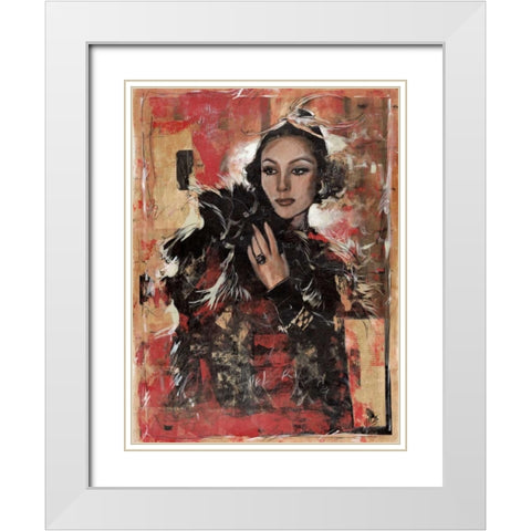 Vintage Goddess I White Modern Wood Framed Art Print with Double Matting by Wiley, Marta G.