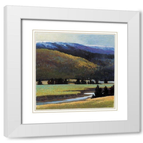 Foothills in Late Spring White Modern Wood Framed Art Print with Double Matting by Wadlington, Sandy