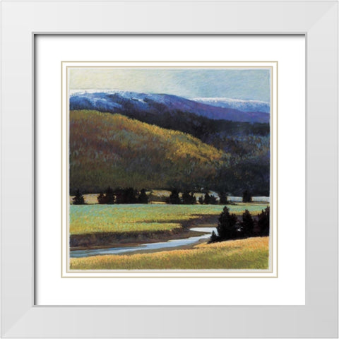 Foothills in Late Spring White Modern Wood Framed Art Print with Double Matting by Wadlington, Sandy