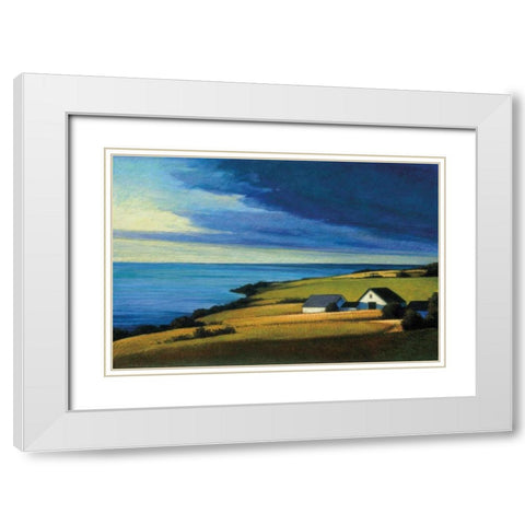 Passing Storm Prince Edward Island White Modern Wood Framed Art Print with Double Matting by Wadlington, Sandy
