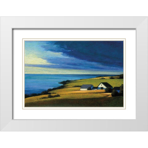 Passing Storm Prince Edward Island White Modern Wood Framed Art Print with Double Matting by Wadlington, Sandy