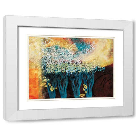 My Grandmothers Orchard White Modern Wood Framed Art Print with Double Matting by Willson, Valerie