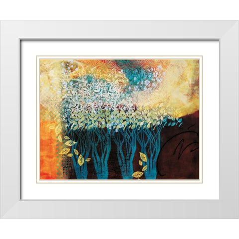 My Grandmothers Orchard White Modern Wood Framed Art Print with Double Matting by Willson, Valerie