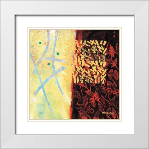 In The Balance White Modern Wood Framed Art Print with Double Matting by Willson, Valerie