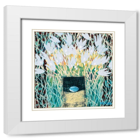 Hope White Modern Wood Framed Art Print with Double Matting by Willson, Valerie