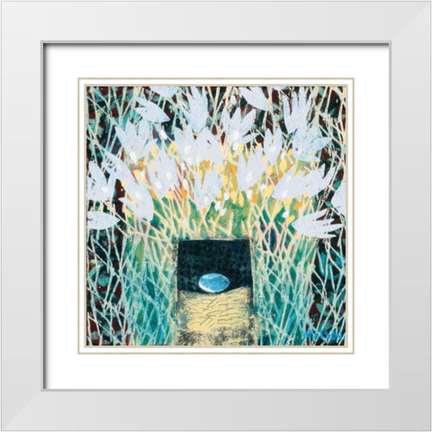 Hope White Modern Wood Framed Art Print with Double Matting by Willson, Valerie