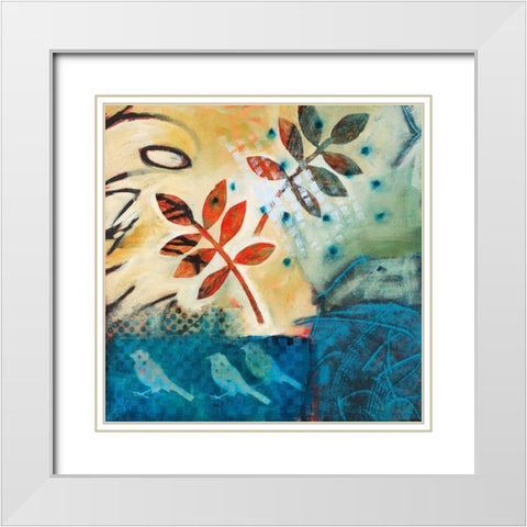 Seasons Change White Modern Wood Framed Art Print with Double Matting by Willson, Valerie