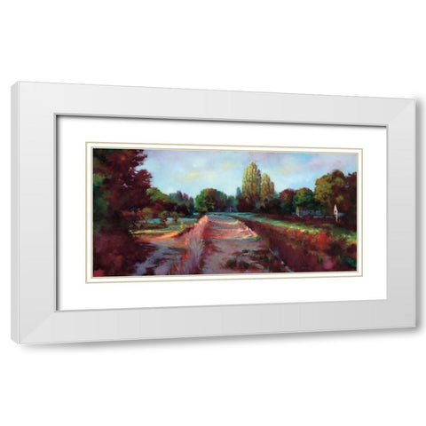 Morning Light White Modern Wood Framed Art Print with Double Matting by Young, Donna