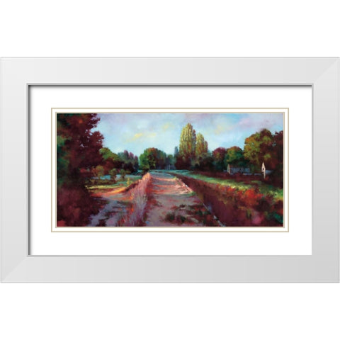 Morning Light White Modern Wood Framed Art Print with Double Matting by Young, Donna