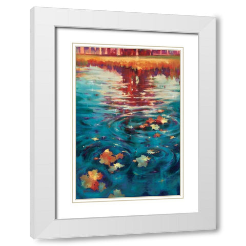 Essence White Modern Wood Framed Art Print with Double Matting by Young, Donna
