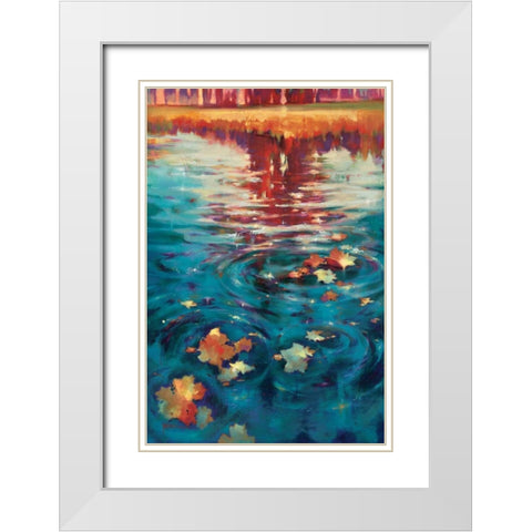 Essence White Modern Wood Framed Art Print with Double Matting by Young, Donna