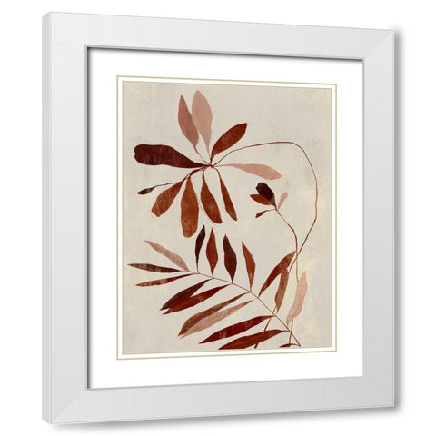 Rust II  White Modern Wood Framed Art Print with Double Matting by Aria K