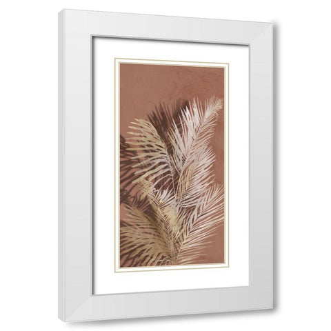 Warm Tropics I  White Modern Wood Framed Art Print with Double Matting by Aria K