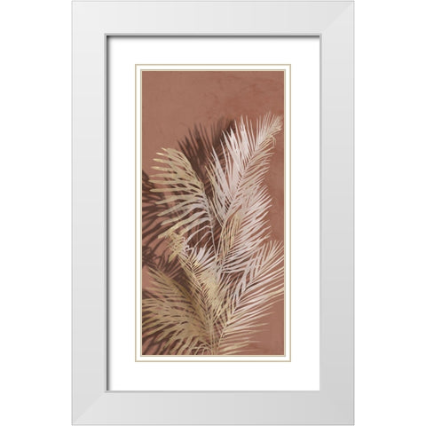 Warm Tropics I  White Modern Wood Framed Art Print with Double Matting by Aria K