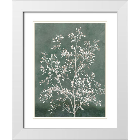 Delicate Tree I  White Modern Wood Framed Art Print with Double Matting by Aria K