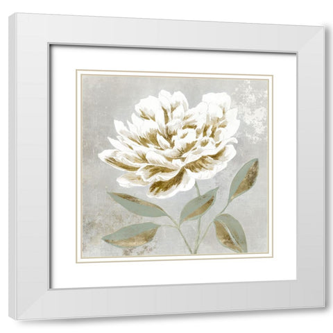 White Sage I White Modern Wood Framed Art Print with Double Matting by Aria K